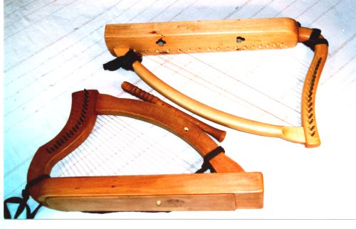 2 medieval harps